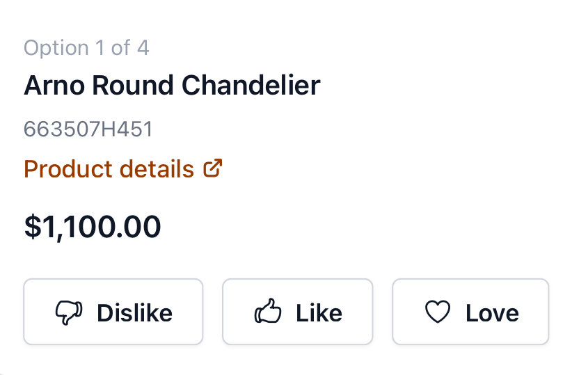 Reviewer landing page showing a selection with reactions and a comment field