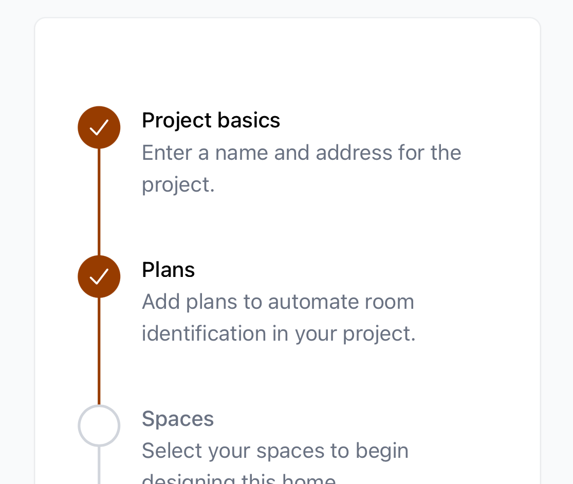 Floor plan PDF with rooms outlined and structured into a project tree on the right